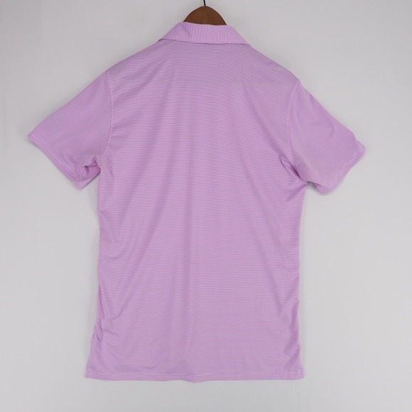 Holderness & Bourne Polo Shirt Men S Purple Striped Tailored Fit Minikahda Club - Picture 2 of 7